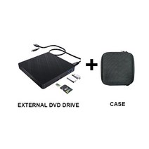 외장 CDDVD 드라이브 USB 3.0 c형 CD DVD 버너 SDTF 슬롯 광학 플레이어 PC 노트북 Windows 11, BW Black-Case