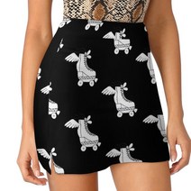 배드민턴롤러 스케이트 여성 스커트 포켓 테니스 골프 배드민턴 러닝 (검정색 배경)