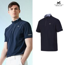 [KT알파쇼핑][밀레골프] 에어홀 카라티셔츠 남성 네이비 B