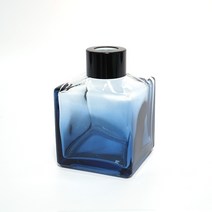 기본 사각 딥블루 그라데이션 디퓨저용기 유리 디퓨져병, 실버