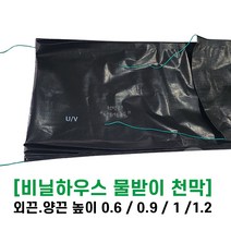 비닐하우스 물받이 천막 치마 결로받이 농업용 420g 검정 90cm x 100m, 양끈 0.6m x 100m, 1개