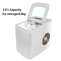 EDTID-12kgs/24H 휴대용 자동 제빙기 가정용 총알 둥근 얼음 기 가족 바 커피숍 용 기계 EU/US/UK 플매트, 03 AU_01 Original panel, 01 White