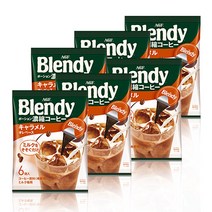 AGF 블랜디 포션 커피 카라멜6p x 6봉 세트 일본 액상 캡슐, 144g, 6개, 6개입