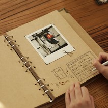 북바인딩 재료 수제노트 다이어리 만들기 DIY 세트 키트, 2색내부종이 + 6색 메탈펜 + 12색 형광펜