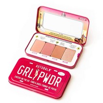 더밤 TheBalm Autobalm Girl 파우더 치크 팔레트 오래 지속되는 블러쉬 하이라이트