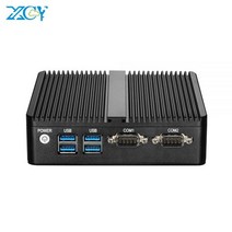 XCY-미니 PC 인텔 셀러론 J4125 쿼드코어 2x RS232 듀얼 이더넷 300M WiFi HDMI VGA 4 * USB 팬리스 산업, 04 No RAM No SSD NoWiFi, 05 Core i3-5005U DDR3L