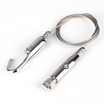 천장 레일용 액자걸이 이중잠금 대 실버, 와이어 2m