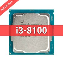 중고 i38100 i3 8100 3.6GHz 쿼드 코어 쿼드 스레드 CPU 프로세서 6M 85W LGA 1151