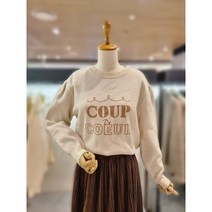 [코인코즈](DK1WP661)레터링 트임소매 니트 풀오버