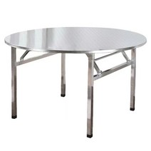 깡통 테이블 스테인레스 접이식 식당 포차 숯불 바비큐 업소용, 원형 접이식 80cm 높이 60cm