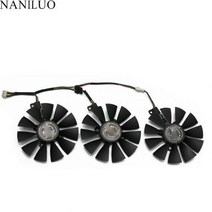 [해외] For ASUS Strix GTX 1060 OC 1070 1080 GTX 1080Ti RX 480 T129215SU 87MM Graphics Card Cooler Fan, 3pc