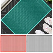 웨이브 신발털이 아파트 빌딩 현관 매트 발판 인테리어 흙제거 실외매트 입구, 1개, 웨이브현관매트 무지 회색 중