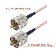 UHF Male PL259 to 저핸드실 RG316 케이블 동축 점퍼 햄 CB 라디오 안테나 분석기 더미 부하 SWR 미터, 20M, UHF M to UHF M