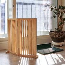 강아지 배변판 가리개 원목 스트라이프 타이니 파티션 2단, 단품