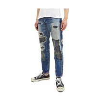 일본발송 스튜디오 다치산(Studio D Artisan) D1832U 노라기 보로 슬림 테이퍼 남성 13오즈 사시코 용도 변경 데님 팬츠