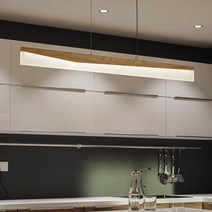 [무료배송 A/S10년](Moongkle)비바 우드 펜던트 LED30W, 화이트 420x55x30, 2M, 오크 5700K
