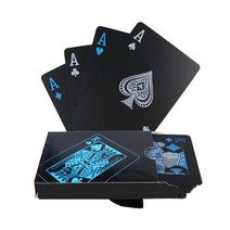 마술카드 마술트럼프 신기한 카드 54 PCS 방수 블랙 카드 놀이 품질 플라스틱 PVC 정장 매직 트릭 도구 크, 08 PKP-0003-2