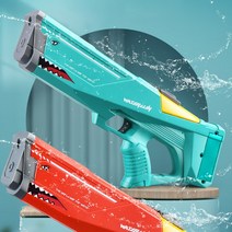 [국내배송KC인증] 샤크 전동물총 여름 물놀이 워터밤 자동 워터건 23년형, 그린