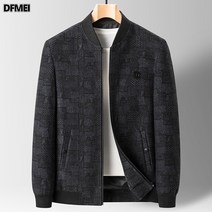DFMEI 중장년 아빠 가을 코트 캐주얼 하이넥 50대 중년 남성 가을 겨울 재킷 심플 상의