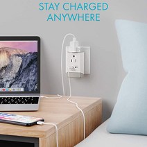 Ceptics 이스라엘 여행용 어댑터 2팩 세트 QC 3.0 및 PD 안전 듀얼 USB USB-C - 2 미국 소켓 컴팩트하고 강력함 팔레스타인 가자 스트립에서 사용 타입 H