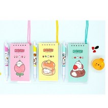 Yotta 몰랑이 목걸이 수첩볼펜세트 현장학습 메모장 택1, 랜덤