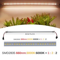 식물생장등 식물조명 펜던트조명2835 LED Phyto Lamp 전체 스펙트럼 성장 튜브 수경 법 꽃 씨앗 조명 220V, 02 2Pcs, 01 Type 1