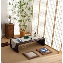 나주소반 전통찻집카페 전통찻집테이블 레트로밥상 방석 2개 증정, 70 x 50 x 30 + 방석2개