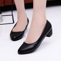 [도매신] 펌프스 통굽 로우힐 여성구두 힐 3.5cm P808