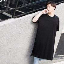 여름옷 개성 오 버 긴팔 티 셔츠 반팔 오 버 핏 티셔츠 무릎 오 버 기장 트 렌 디 남 재킷 티셔츠