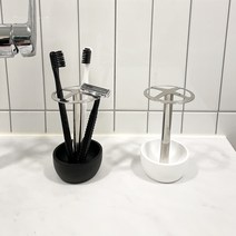 스테인리스 칫솔꽂이 칫솔거치대 4구, 블랙