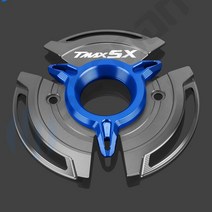 nmax pcx 호환슬라이더 프론트 리어 머플러 가드 YAMAHA TMAX 530 SX T CNC 엔진 스테이터 가드 커버 프로, 17 Blue Titanium