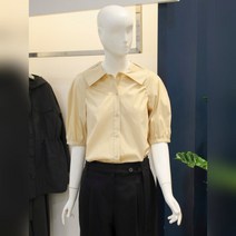 [나이스클랍]카라넥 셔링소매 블라우스A232PWB301BE