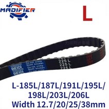 타이밍 벨트 풀리 타임 GKTOOLS 185/187/191/195/198/203/206 타이밍 벨트 폭 13/20/25/38mm 둘레, 185 L 치아 49_폭 12.7mm
