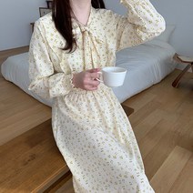 포미데이 쉬폰 프릴 꽃무늬 롱 원피스