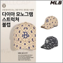 MLB 다이아 모노그램 스트럭쳐 볼캡 모자 (3ACPM023N-2종)