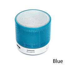 블루투스 스피커 미니 무선 스피커 균열 led tf 카드 usb subwoofer 휴대용 mp3 사운드 무선 스피커 휴대 전화, 파란색
