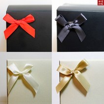 포장용 완제품 실크공단 미니 장식 리본 선물포장리본 리본공예 부자재, 10개, 골드