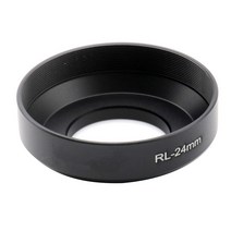 24mmM24 x 0.5 스크류 인 메탈 렌즈 후드 모든 Rollei 24mm 및 35 카메라용, 없음