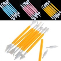 DIY 플라스틱 베이킹 공예 도구 설탕 퐁당 케이크 과자 조각 커터 초콜릿 장식 꽃 점토 쉐이핑 8 개세트, Pink