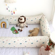 [아망떼] 쁘띠클라우드 순면 범퍼쿠션6개세트(저데니아 항균솜세트), 구성:6개세트