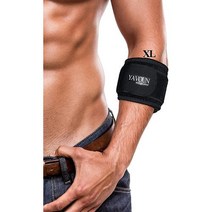 YAVOUN 테니스 엘보 브레이스 건염 치료 조정 가능한 스트랩 지지 지압 팔꿈치 통증 완화를 위한 편안한 압축 제공검은색 SM, 검은색, 라지/2X-라지(1팩)