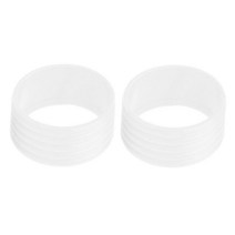 2 Lot 실리콘 테니스 라켓 그립 고정 핸들 봉인 된 루프 커버 끝 반지 박쥐 랩 래퍼 끝 잠금 링, 02 White