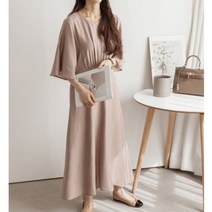 데일리 여성 원피스 드레스 하객 셔링 플레어소매