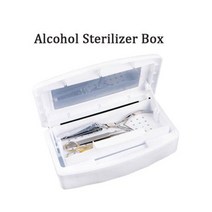 손톱 용 UV 살균기 트레이 상자 멸균 클린 네일 아트 살롱 도구 살균 매니큐어 보관, 없음, Alcohol Sterilizer