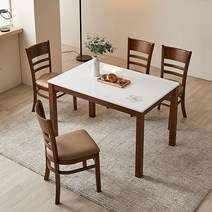 동서가구 *인기할인* 케빈4인하이그로시 식탁 (의자2EA포함) DF903840, 화이트