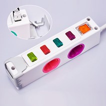 티앤씨 옆으로 디자인 멀태탭 2 USB 개별 멀티콘센트 2구 3구 4구 5구 6구 멀티탭, 옆으로 디자인멀티탭 4구 3.0M, 1개