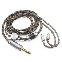 Youkamoo 4.4mm 8 코어 실버 도금 이어폰 교체 케이블 와이어 균형 SE215 SE425 UE900s 주석 오디오, A