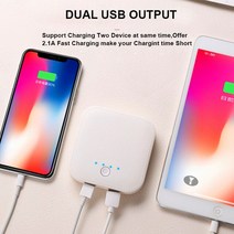 캠핑용배터리 파워뱅크추천 캠핑파워뱅크 휴대용 보조베터리 10000mAh 외부 배터리 충전기 2.1A 빠른 아이, 01 10000mAh White
