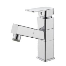 콜러수전 Kohler 구리 블랙 풀 아웃 화장실 욕실 대 위 카운터 욕실 냉온 텔레스코픽 주방 욕실 수도꼭지, 블랙 3 세대 하이 모델 [온 냉수