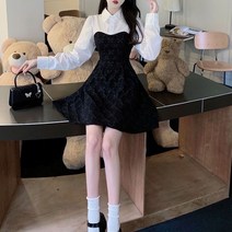 여성용 4월 5월 결혼식 하객룩 패션 벚꽃코디 봄여자옷 원피스 프렌치 슬림 드레스 B29